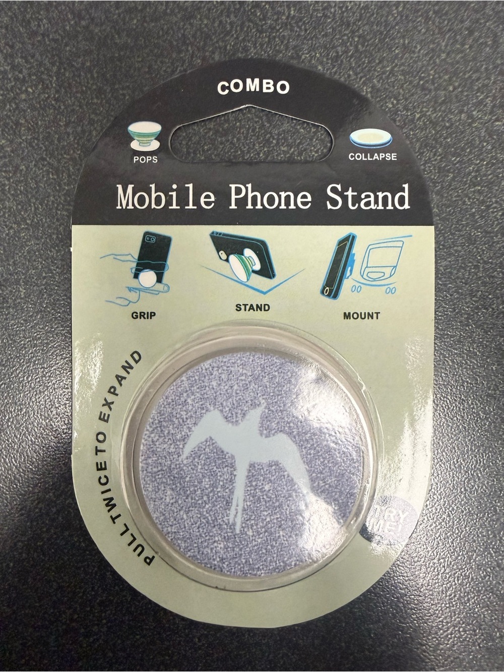 PopSocket Phone Grip in Black and Blue